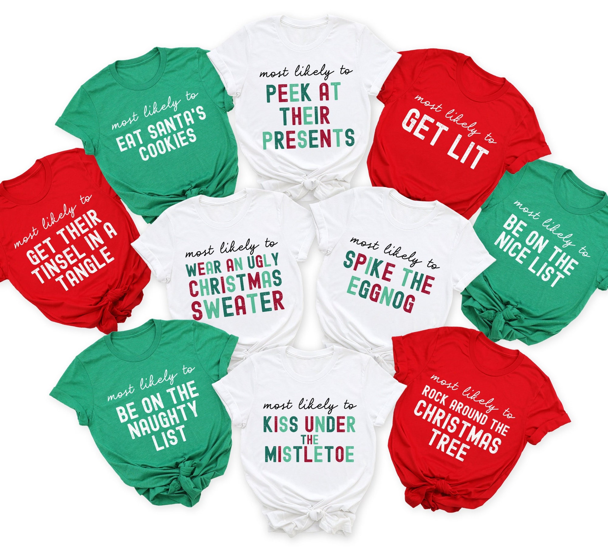 Family & Group Xmas Tees: Funny Work Party Matching Shirts image 0