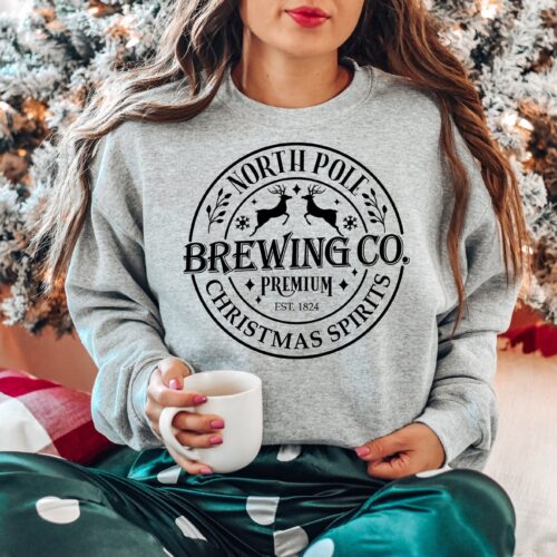 North Pole Brewing Co Shirt Premium Christmas Spirits Tee image 0