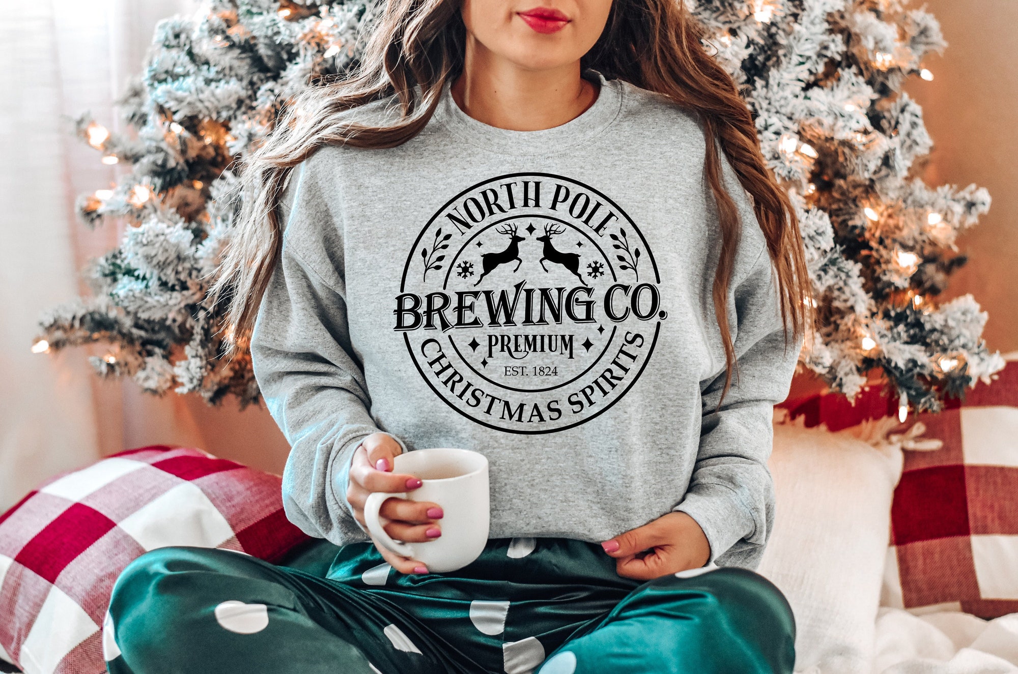 North Pole Brewing Co Shirt Premium Christmas Spirits Tee image 0