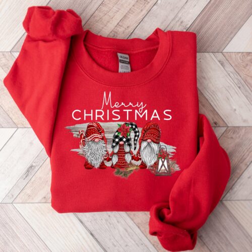 Merry Christmas Gnomes Shirt Cute Gnomies Matching Family Shirt image 0