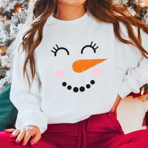 Women's Christmas & Snowman Crewneck: Cozy Holiday image 0