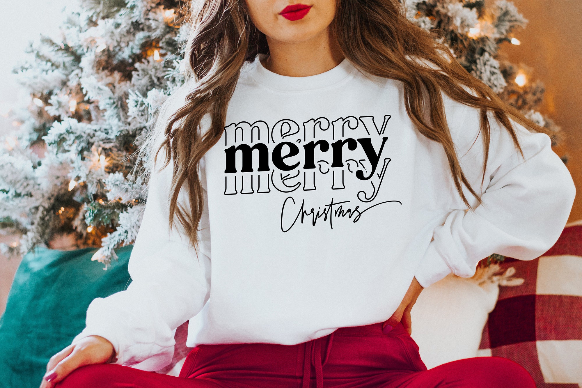 Merry Christmas Shirt | Christmas Family T-shirt image 2