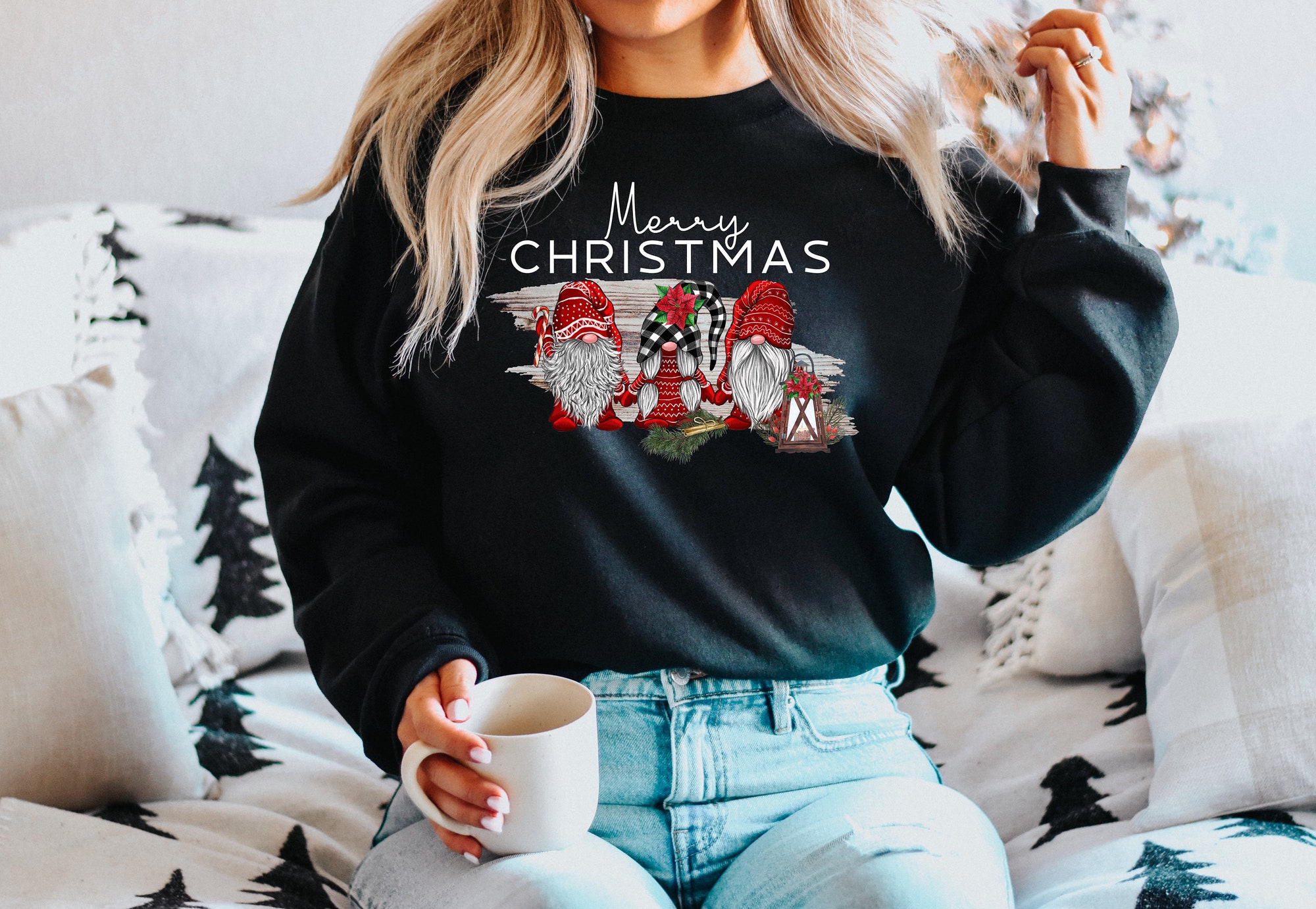 Merry Christmas Gnomes Shirt Cute Gnomies Matching Family Shirt image 1