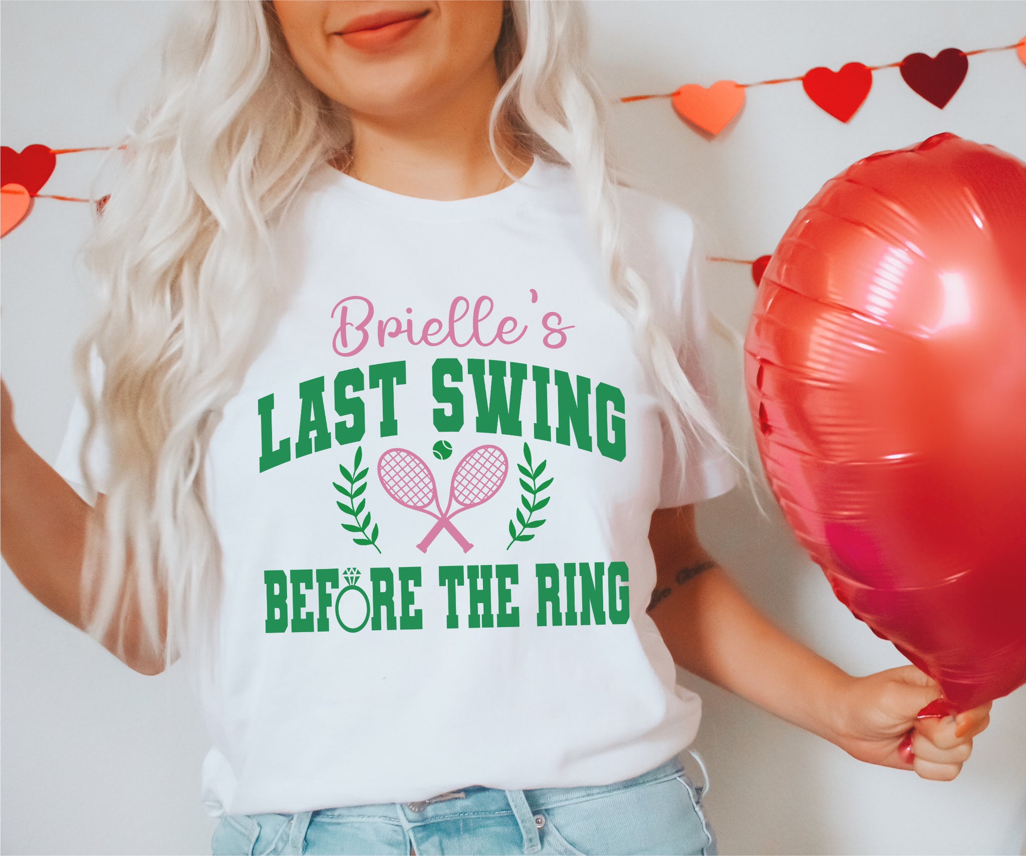 Tennis Bachelorette: Custom Shirts Country Club Party Bridal Tees image 1