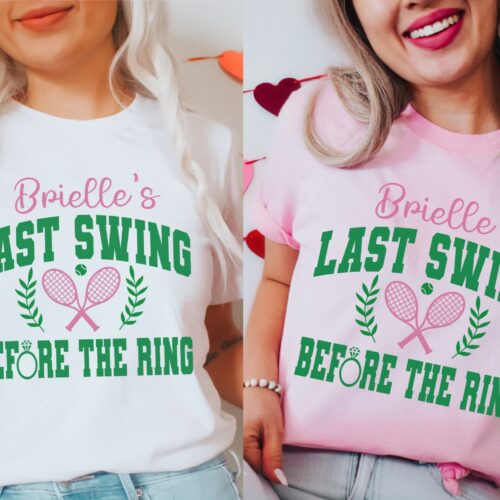 Tennis Bachelorette: Custom Shirts Country Club Party Bridal Tees image 0