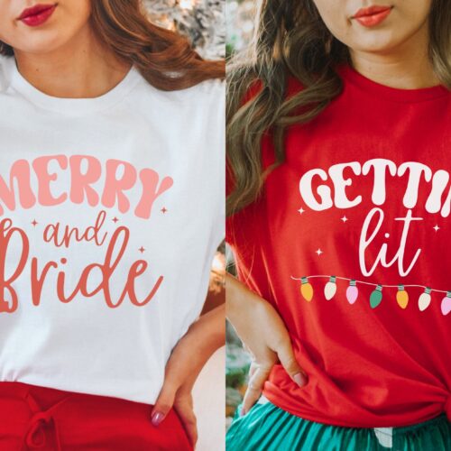 Xmas Bach Party & Bride Shirts: Winter Bridesmaid Gifts image 0