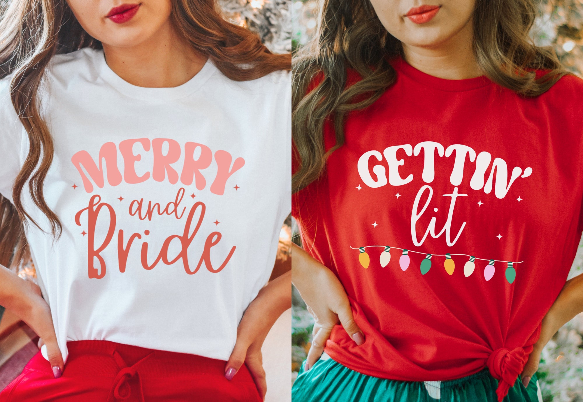 Xmas Bach Party & Bride Shirts: Winter Bridesmaid Gifts image 0