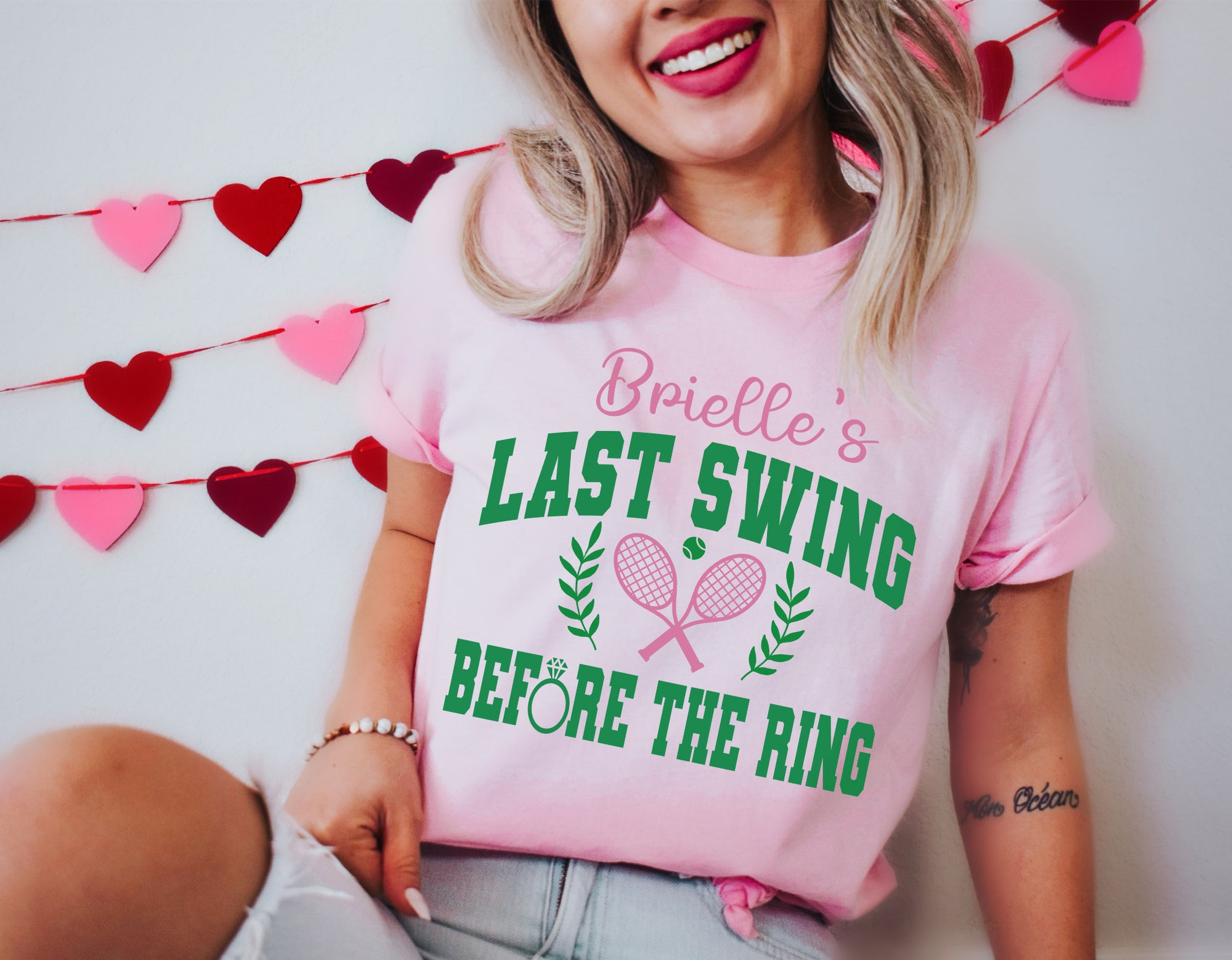 Tennis Bachelorette: Custom Shirts Country Club Party Bridal Tees image 2