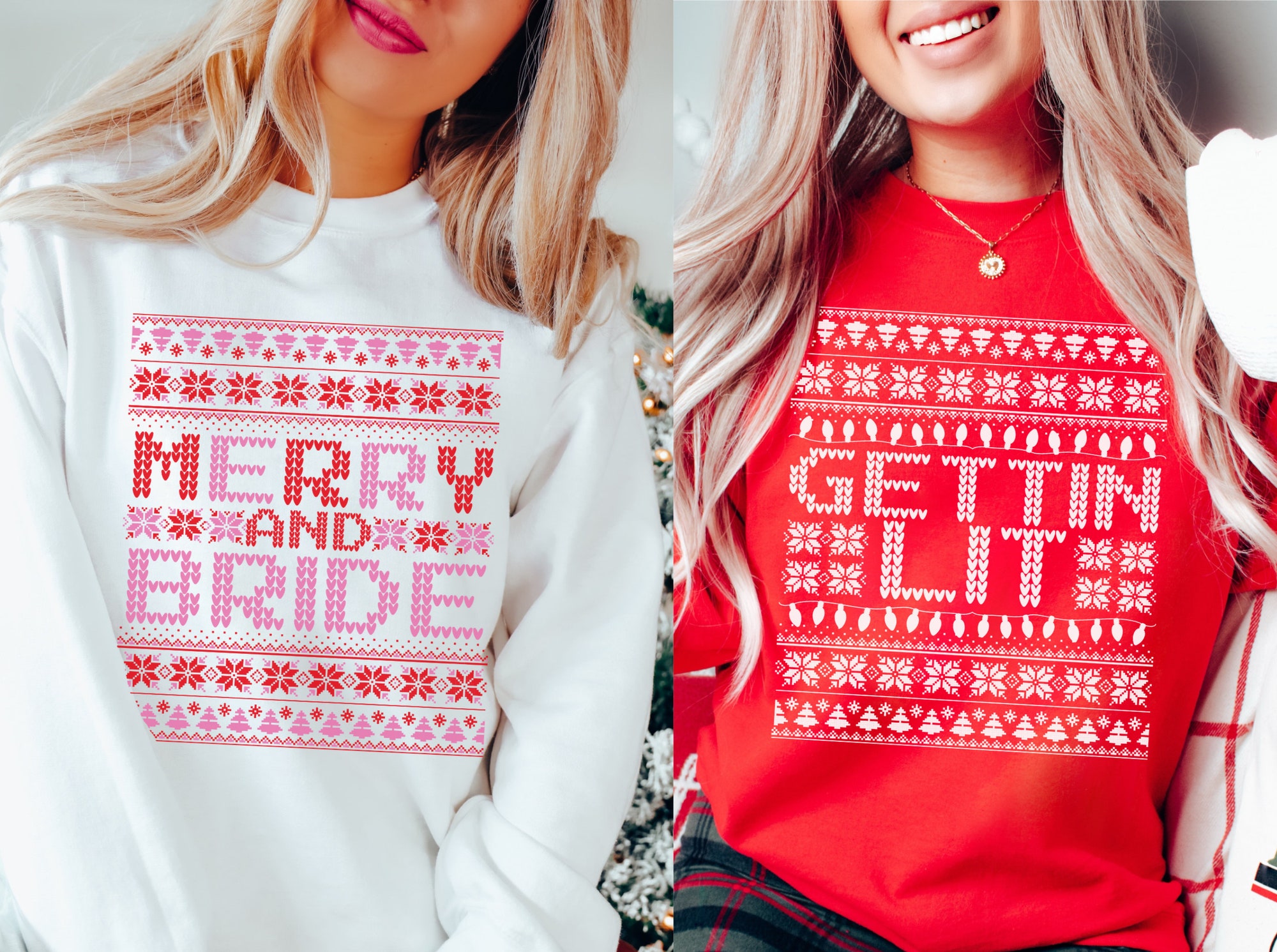 Xmas Bachelorette: Ugly Sweater & Sweatshirts for Bride & Bridesmaids image 0