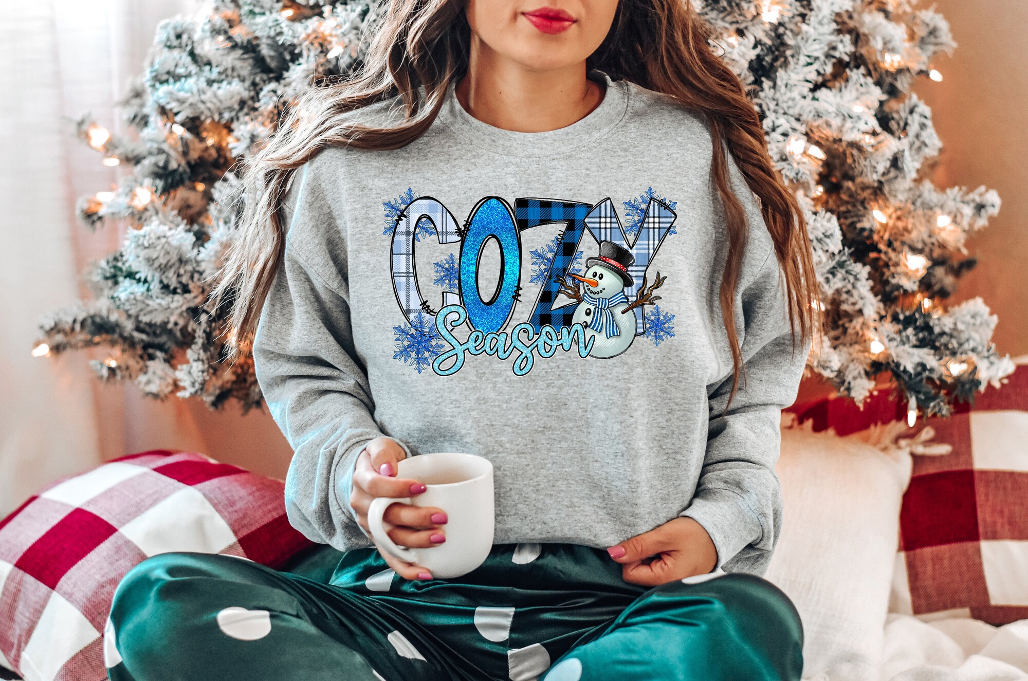 Cozy Season Winter Sweatshirt Matching Family Christmas 2024 Xmas Tees image 3