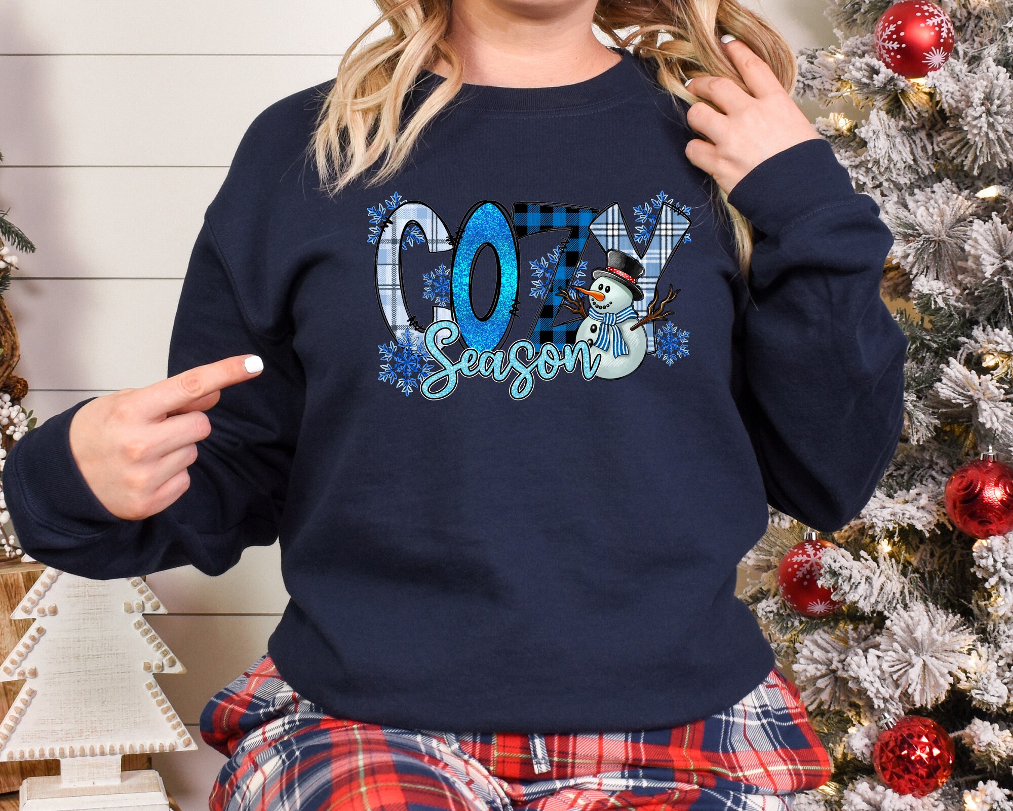 Cozy Season Winter Sweatshirt Matching Family Christmas 2024 Xmas Tees image 1