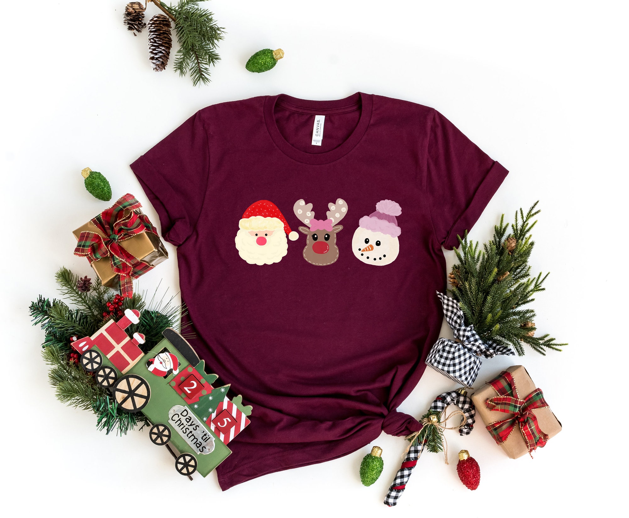 Snowman Noel Dad Reindeer Christmas Sweatshirt | Women's Crewneck Sweater image 1