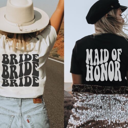 Retro Bachelorette & Wedding Party Tees - Bridesmaid & Honor Shirts image 0