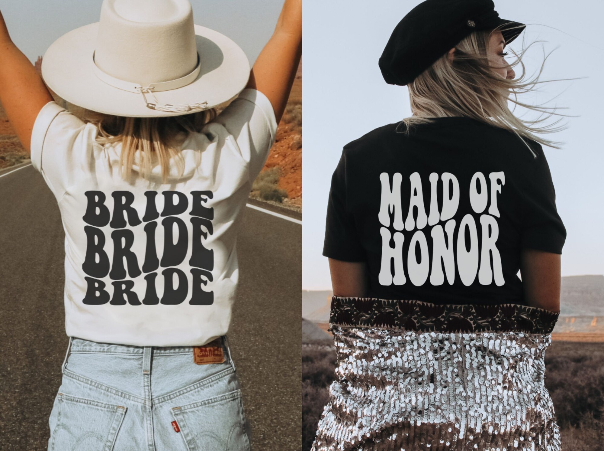 Retro Bachelorette & Wedding Party Tees - Bridesmaid & Honor Shirts image 0