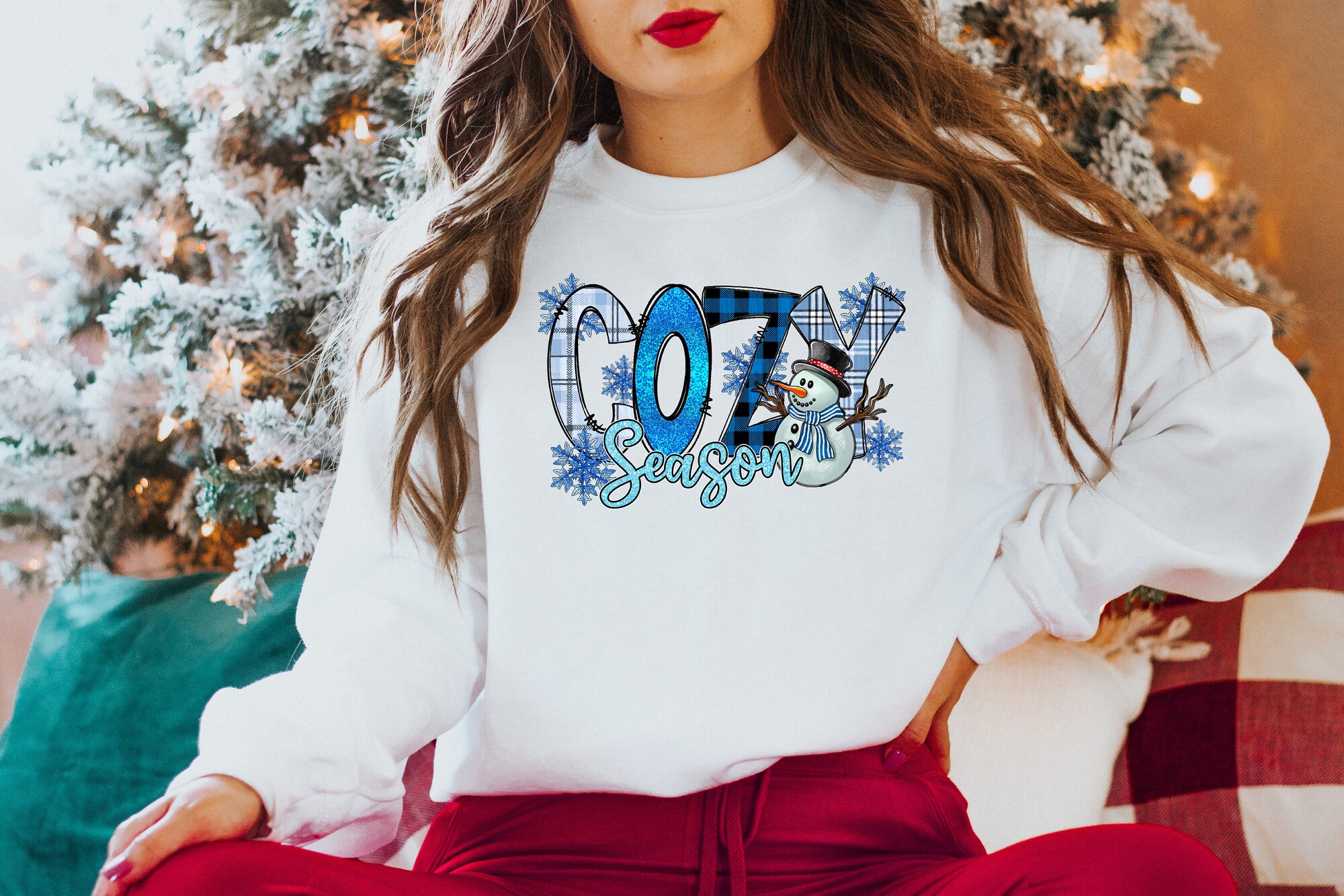 Cozy Season Winter Sweatshirt Matching Family Christmas 2024 Xmas Tees image 2