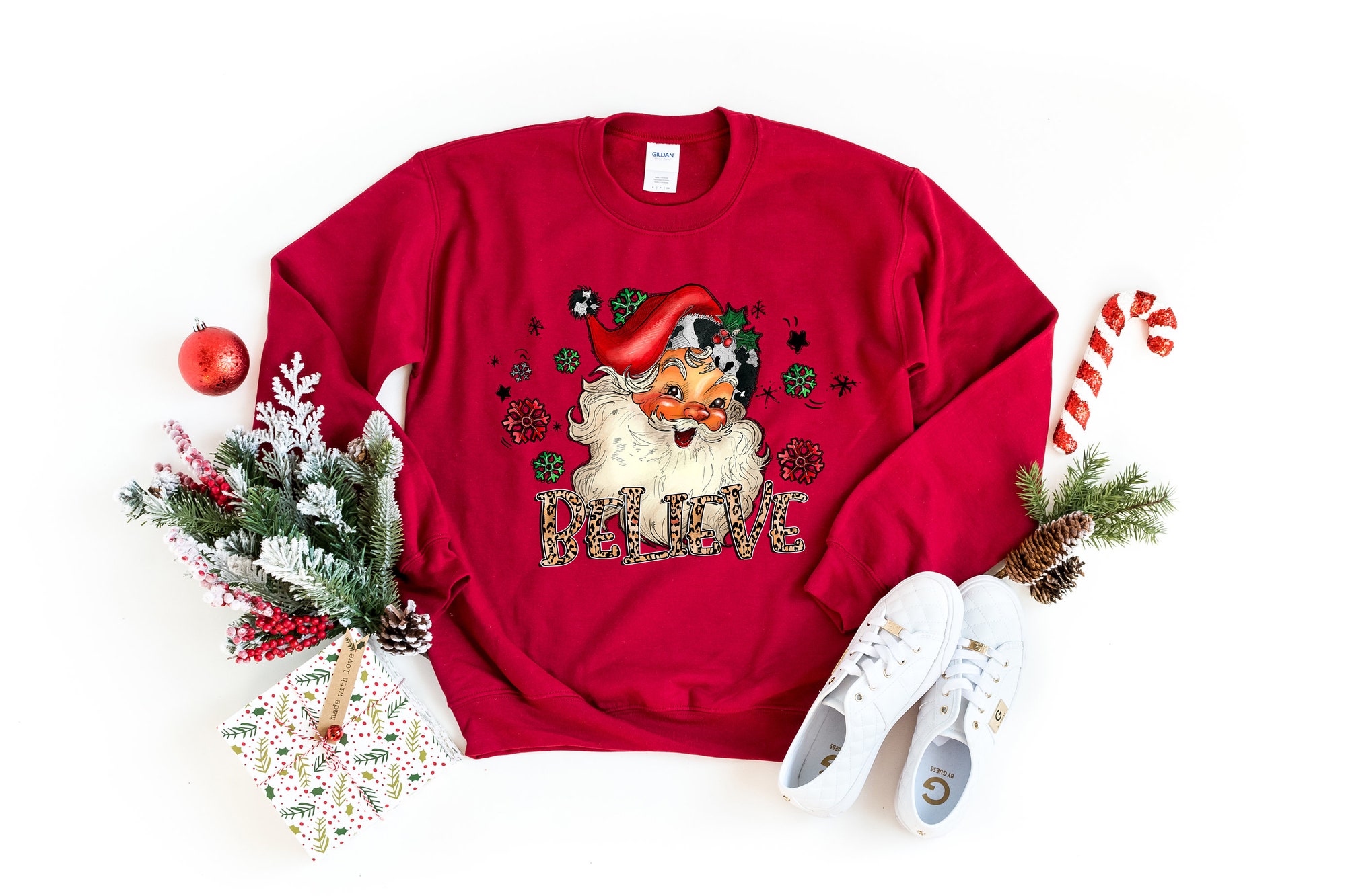 Believe Christmas Shirt: Family Party Tee Festive T-Shirt" image 2