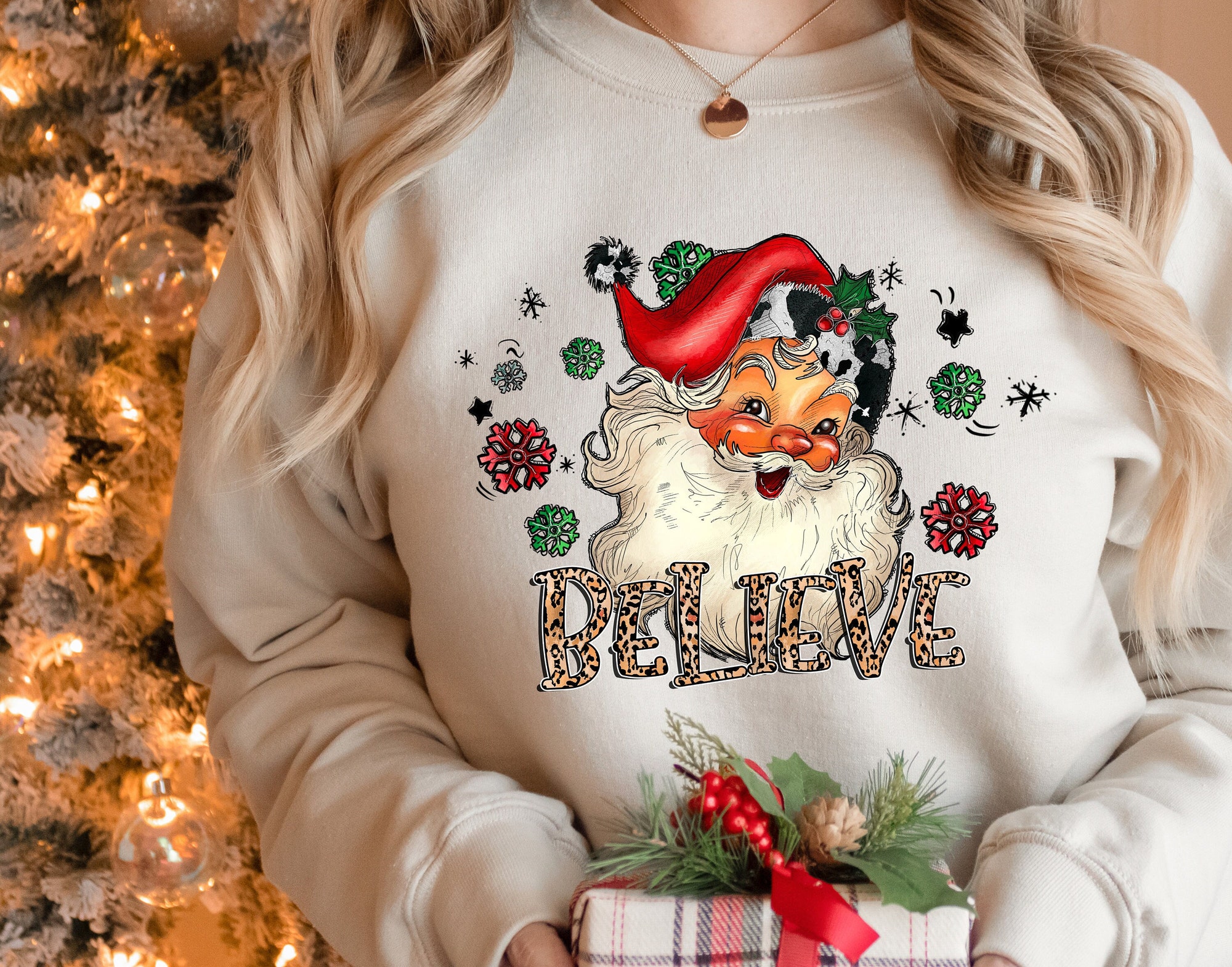 Believe Christmas Shirt: Family Party Tee Festive T-Shirt" image 0