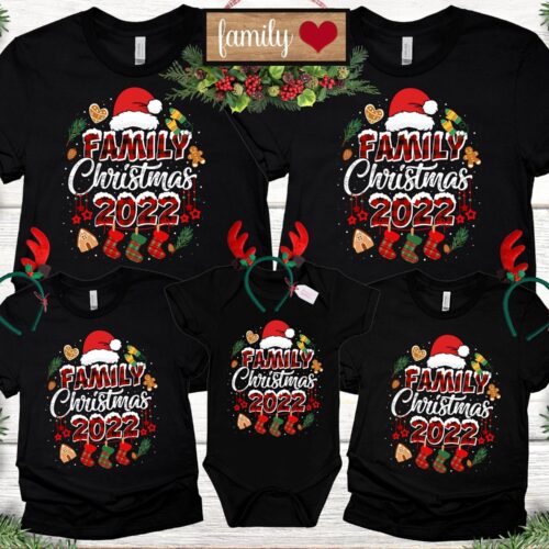 Family Christmas 2023 Shirt: Matching Santa Tees Gift Party Tee image 0