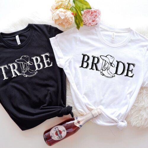 Bride Tribe Western Bachelorette Party Favors Wedding Nash Bash Country Team Bride Shirt image 0