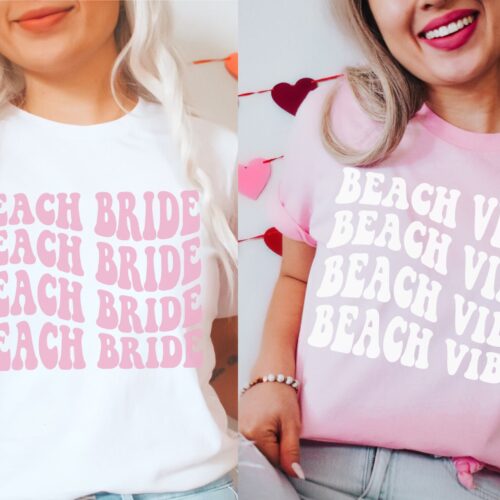 Beach Bachelorette Shirts: Party Bride Retro & Destination Wedding image 0