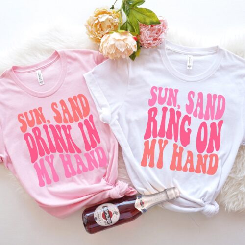 Beach Bachelorette Shirts: Party Favors Destination Weddings Cruise Tees image 0