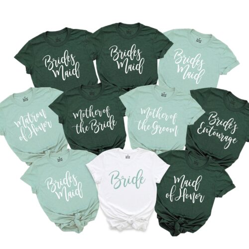 Sage & Emerald Bridesmaid Shirts: Bachelorette Party Gifts & Proposal Tees image 0