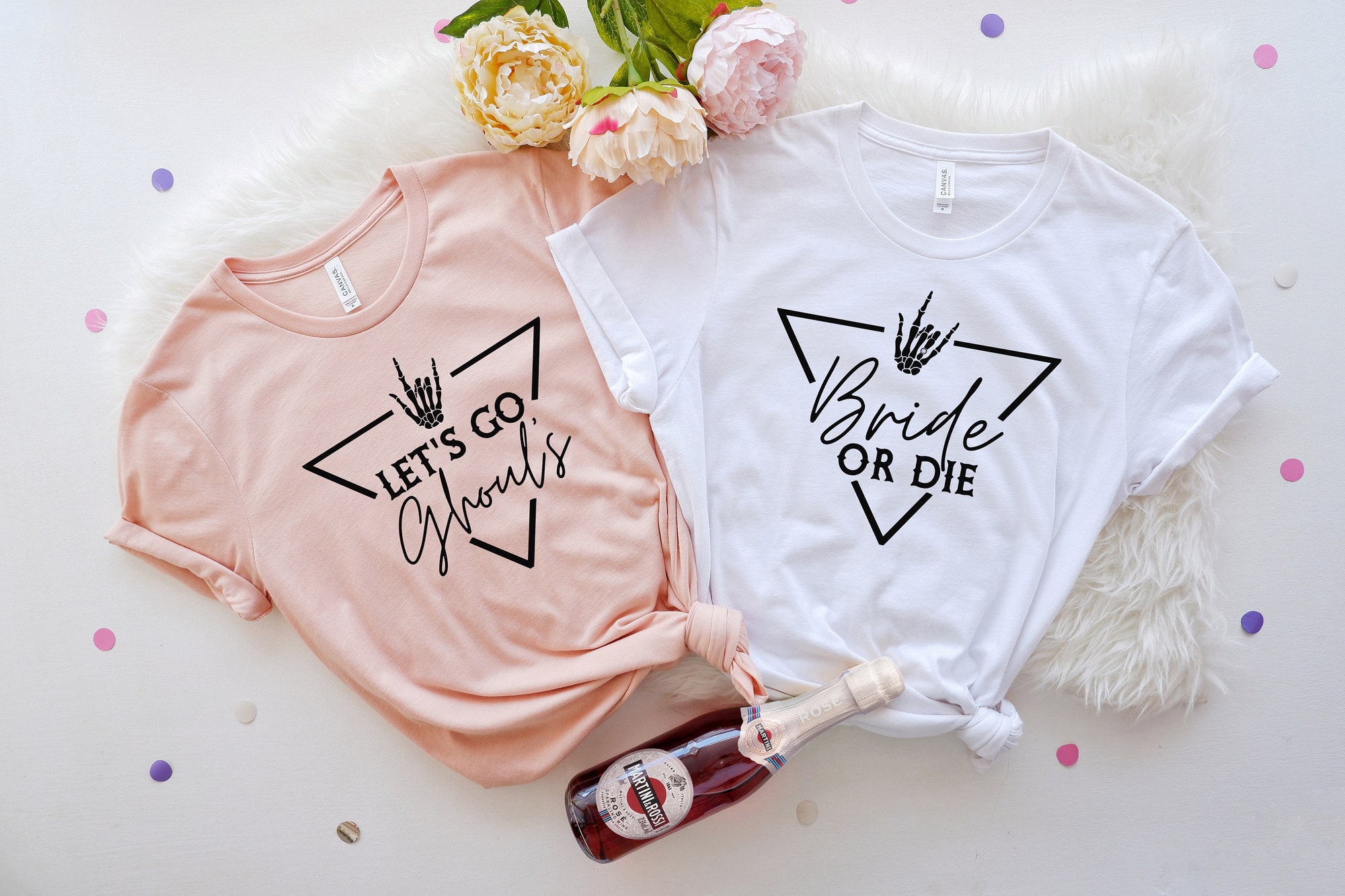 Bride or Die & Let's Go Ghouls - Bachelorette & Bridal Party Shirts image 1