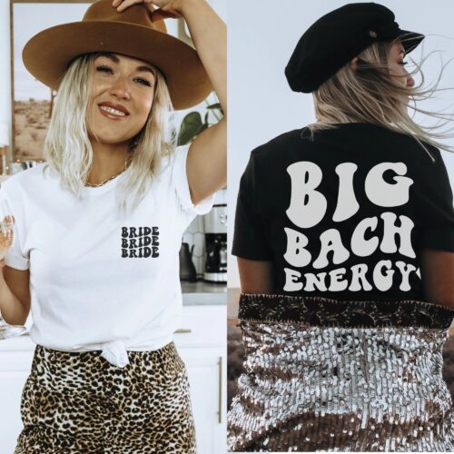 Big Bach Energy: Fun Retro Bachelorette Party Shirts image 0