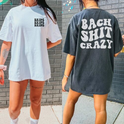 Groovy Custom Bachelorette Shirt: Bach Shit Crazy Design image 0