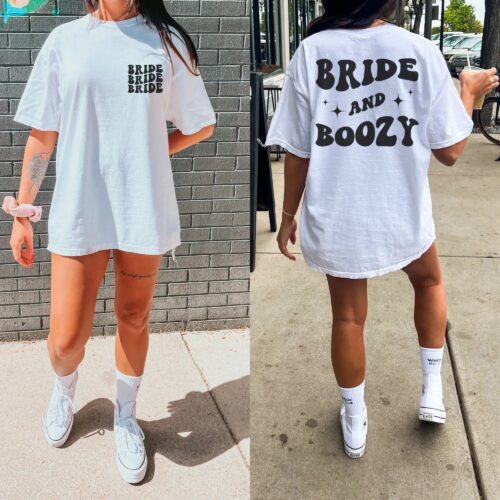 Custom Bachelorette Tees: Bach Boozy & Retro Bride Shirts image 0