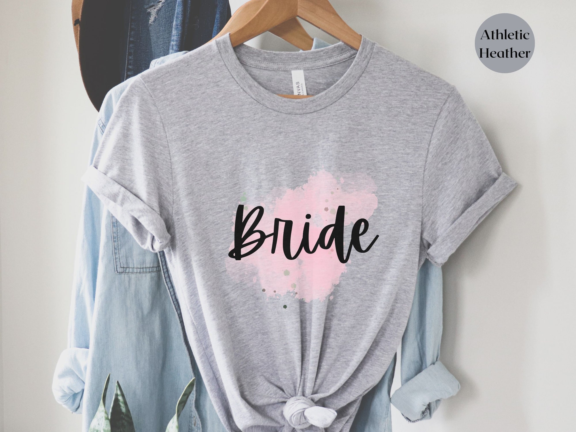 Team Bride: Pink Splash & White Crew Shirts for Bachelorette image 2