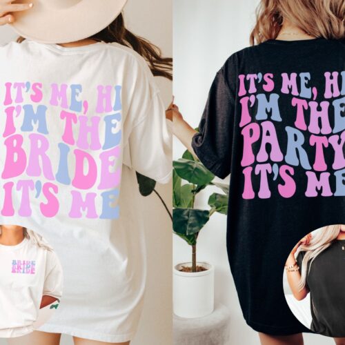 Its Me Hi Bachelorette Shirts: 'It's Me Hi' Bride & Groovy Tees image 0