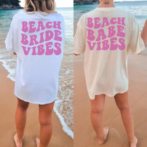 Retro Beach Bachelorette Shirts: Preppy Bride Style image 0