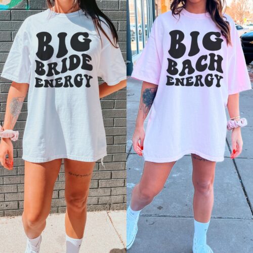 Retro Pink Bach Shirts: Custom Big Bach Energy Bachelorette image 0