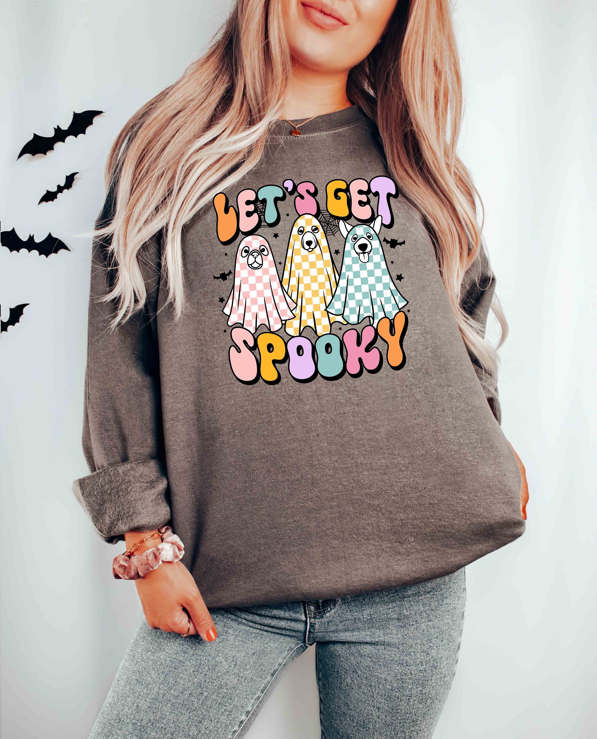 Let's Get Spooky Ghost Halloween Sweatshirt image 2