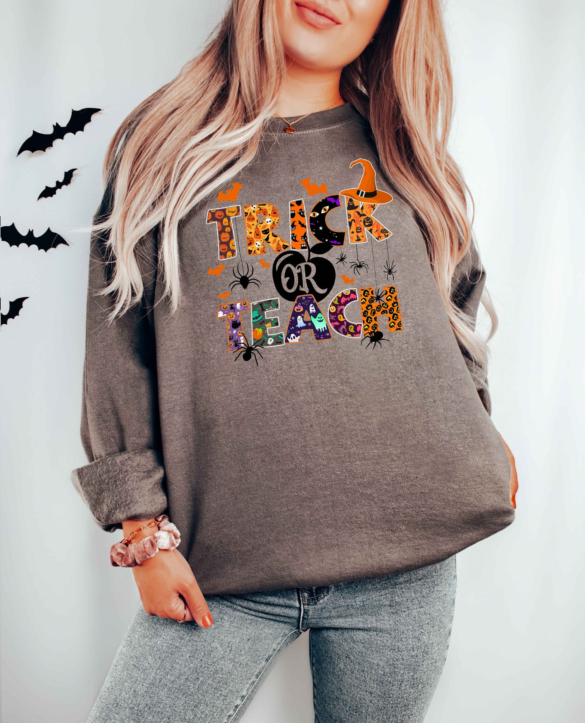 Trick Or Teach Halloween Sweatshirt image 4