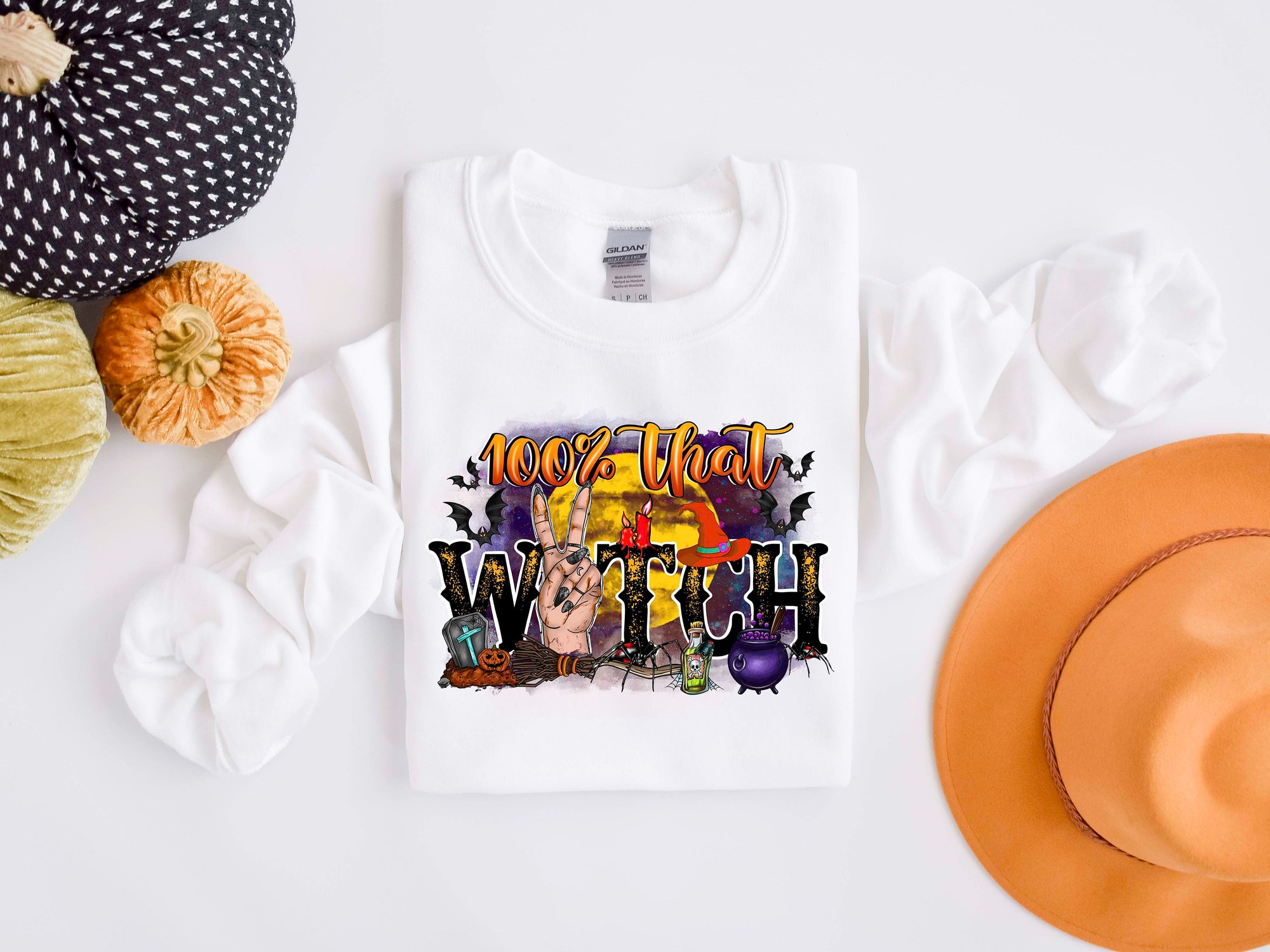 100% That Witch Halloween Sweatshirt image 2