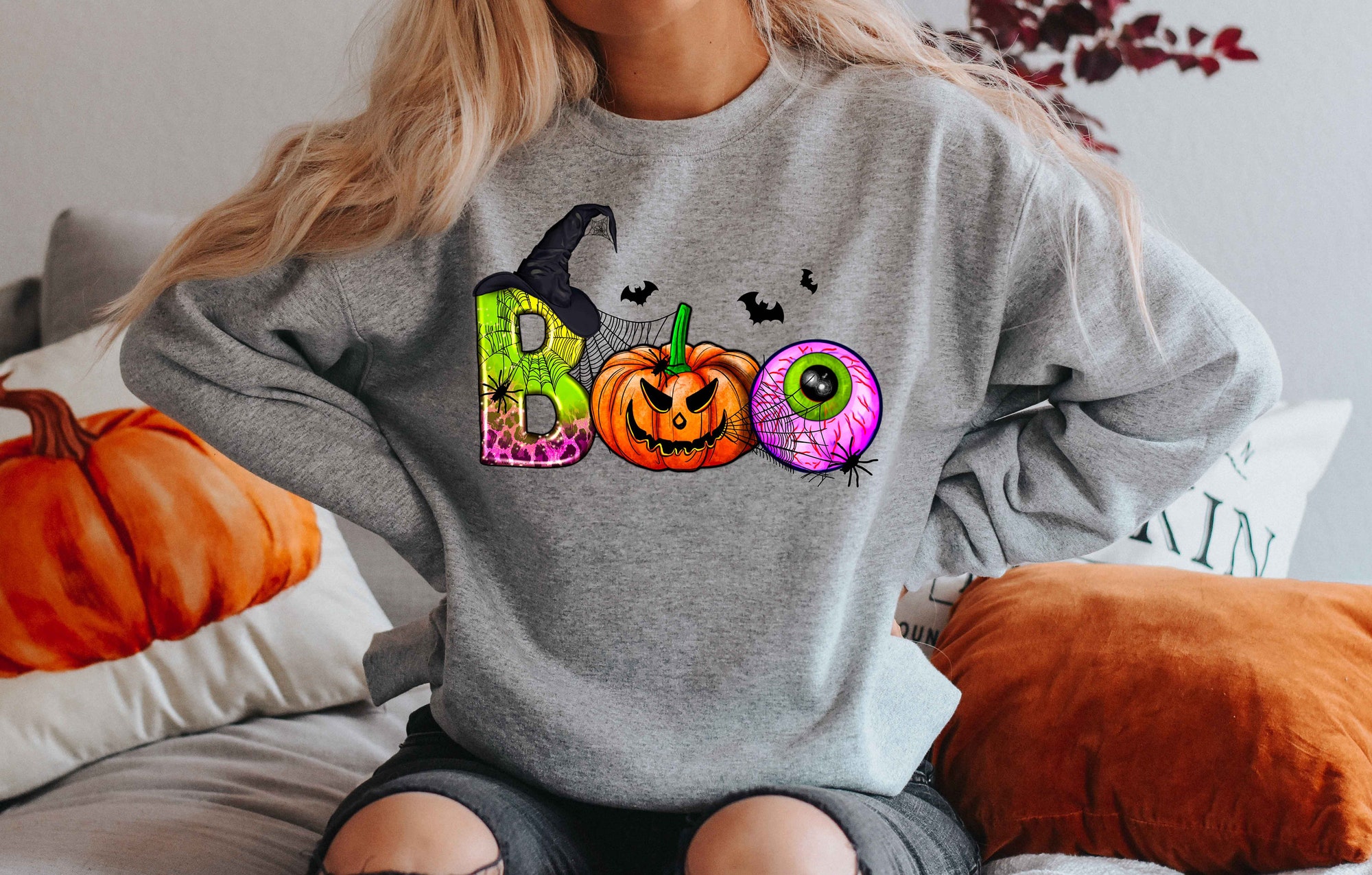 Halloween Boo Rainbow Party T-shirt image 2