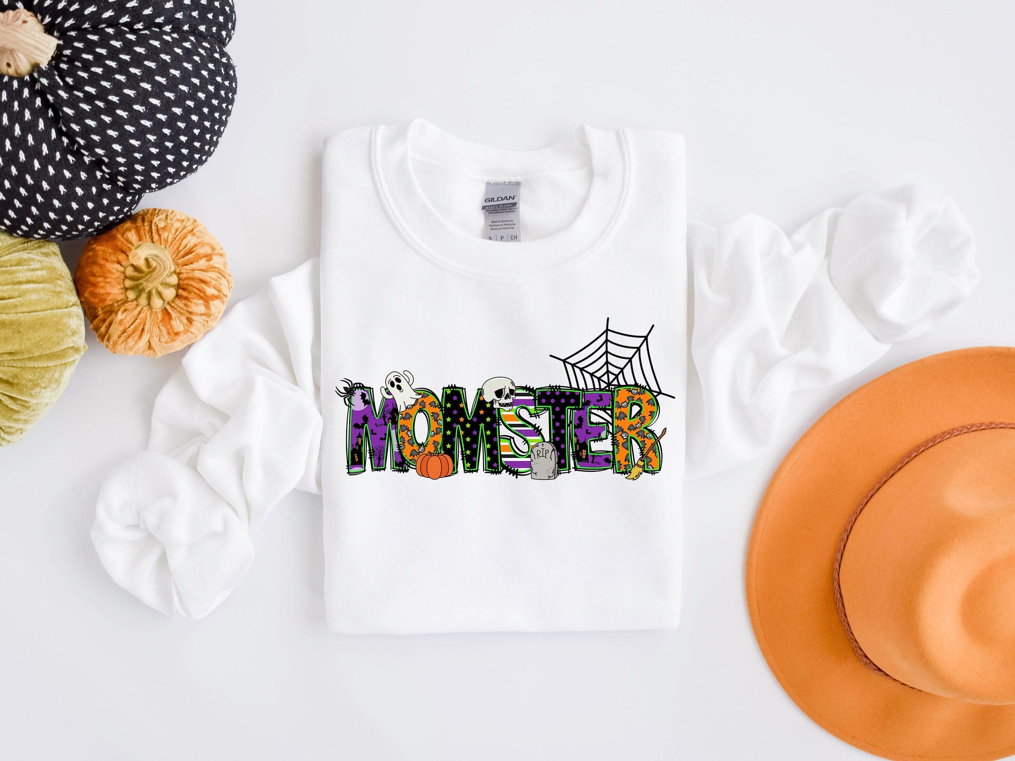 Momster Sweatshirt Halloween Momster Skull Shirt image 0