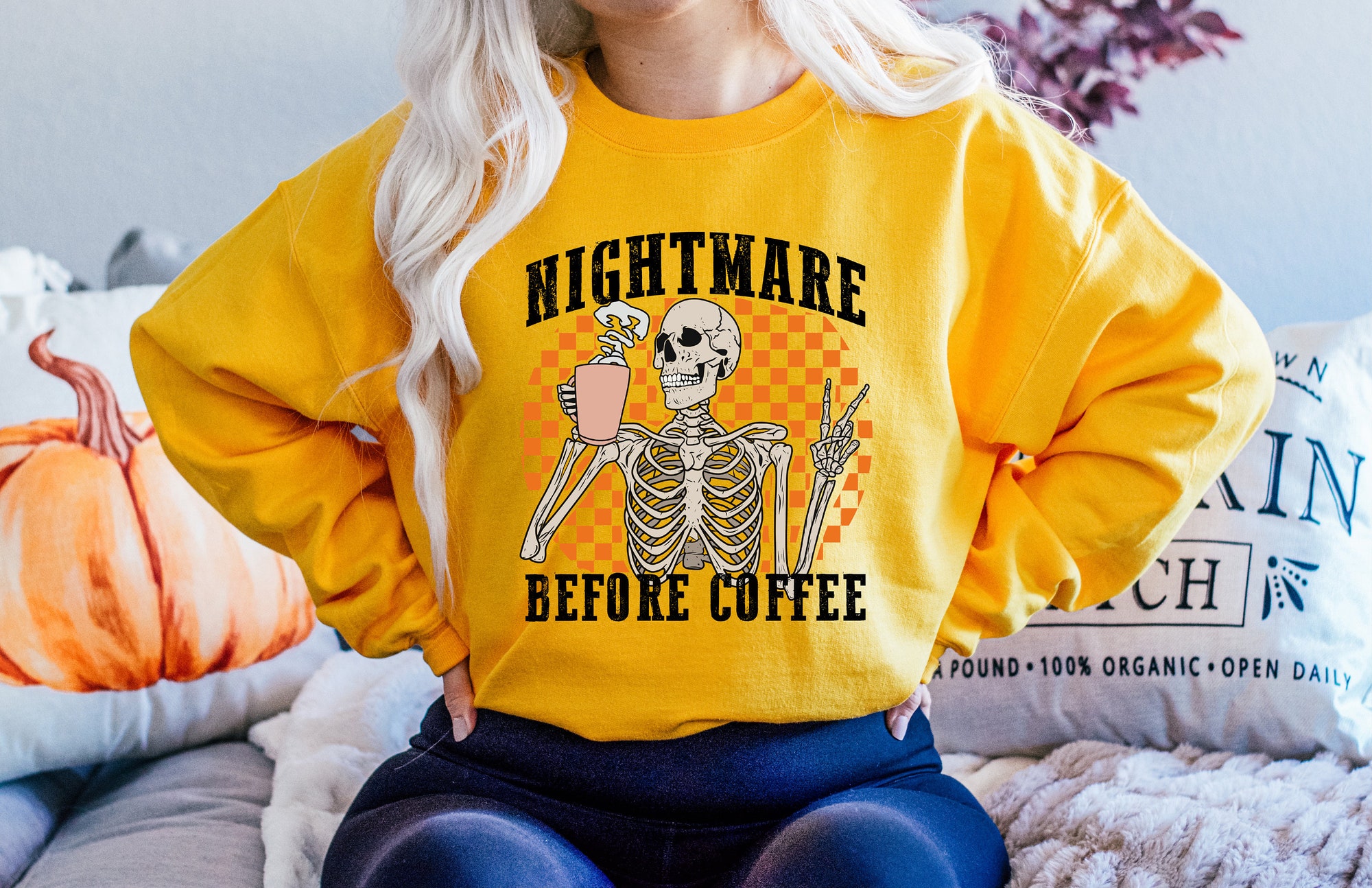 Nightmare Before Coffee Jack Halloween Sweatshirt image 4