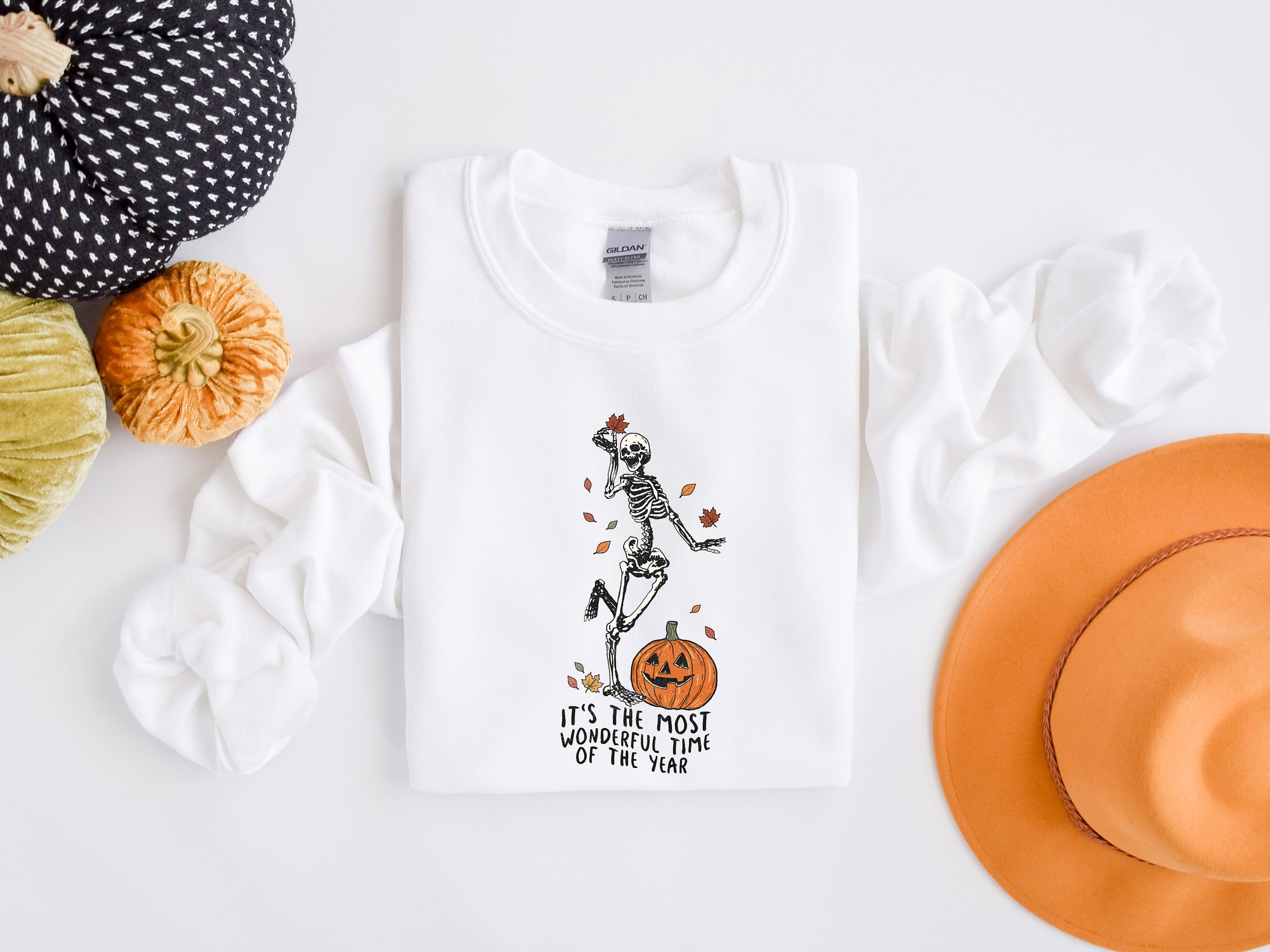 Halloween Party Dancing Skeleton Pumpkin Comfortable Tee image 1