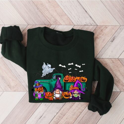 Halloween Truck Gnomes Party T-shirt Funny Spooky image 0