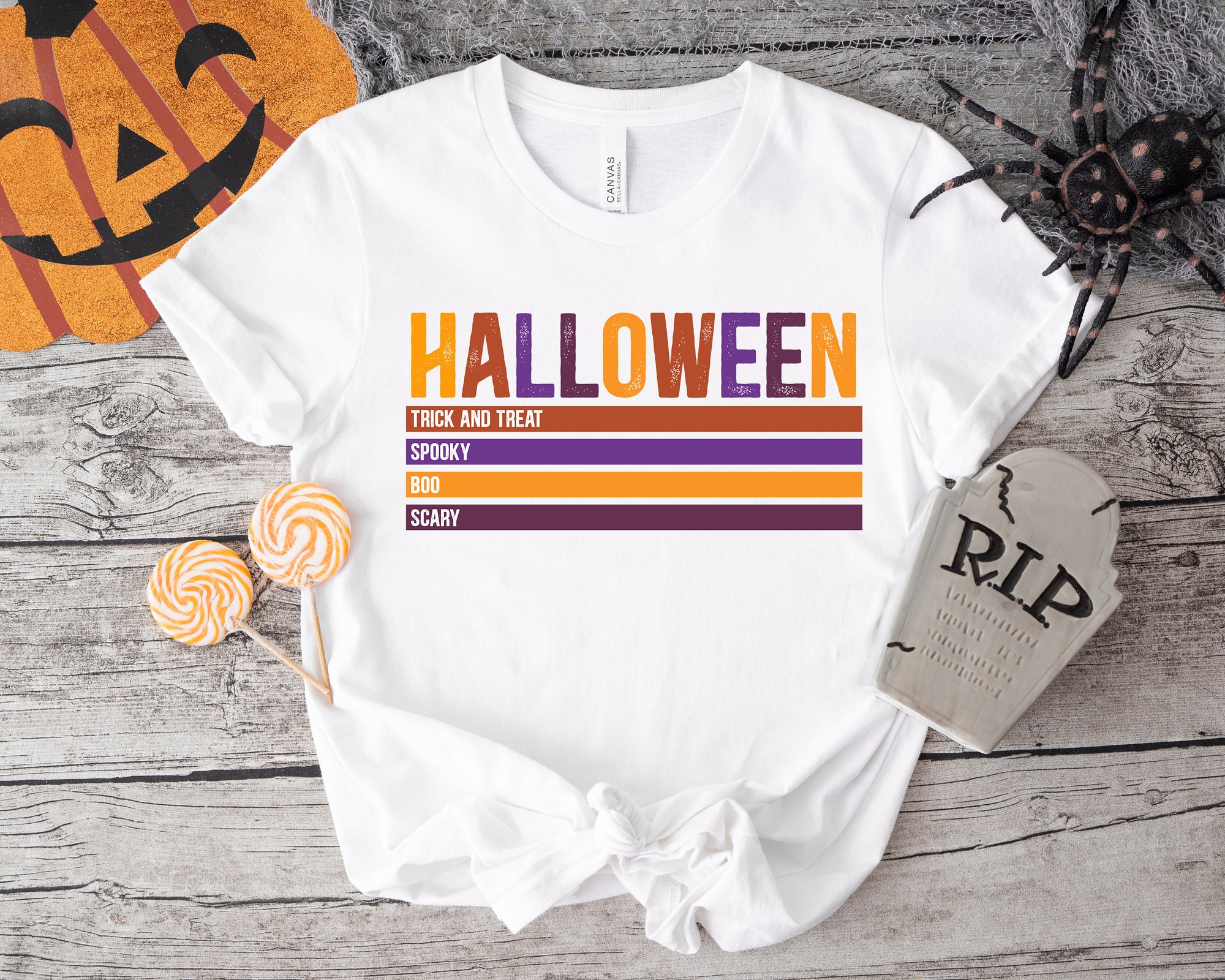 Happy Halloween: Cute Women's Shirt with Heart Theme image 1