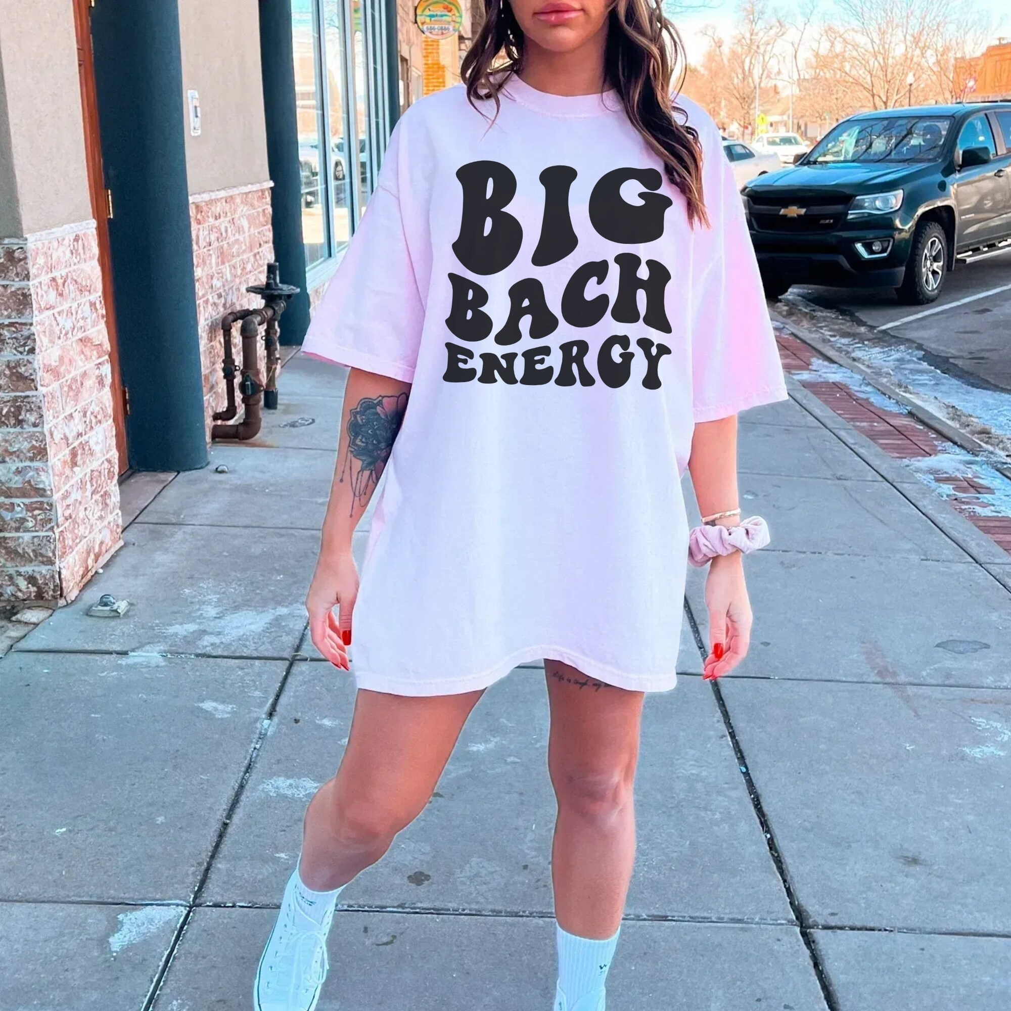 Big Bach Energy: Custom Pink Retro Bachelorette Party Shirts image 5