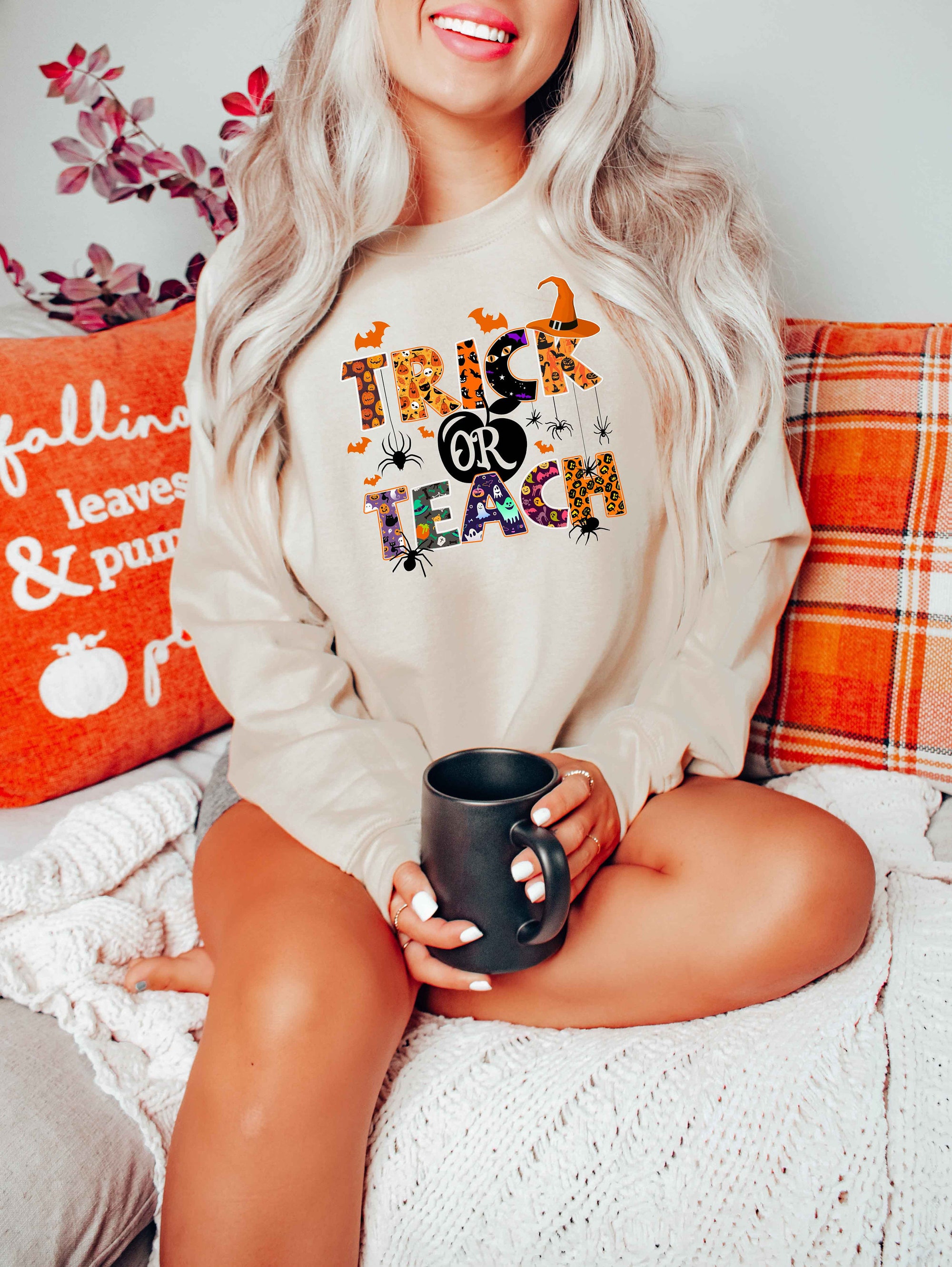 Trick Or Teach Halloween Sweatshirt image 1