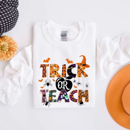 Trick Or Teach Halloween Sweatshirt image 0