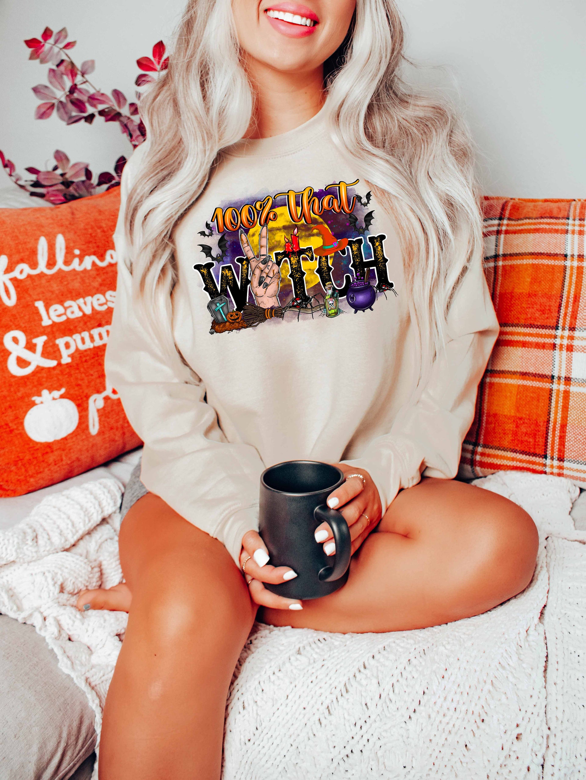 100% That Witch Halloween Sweatshirt image 4