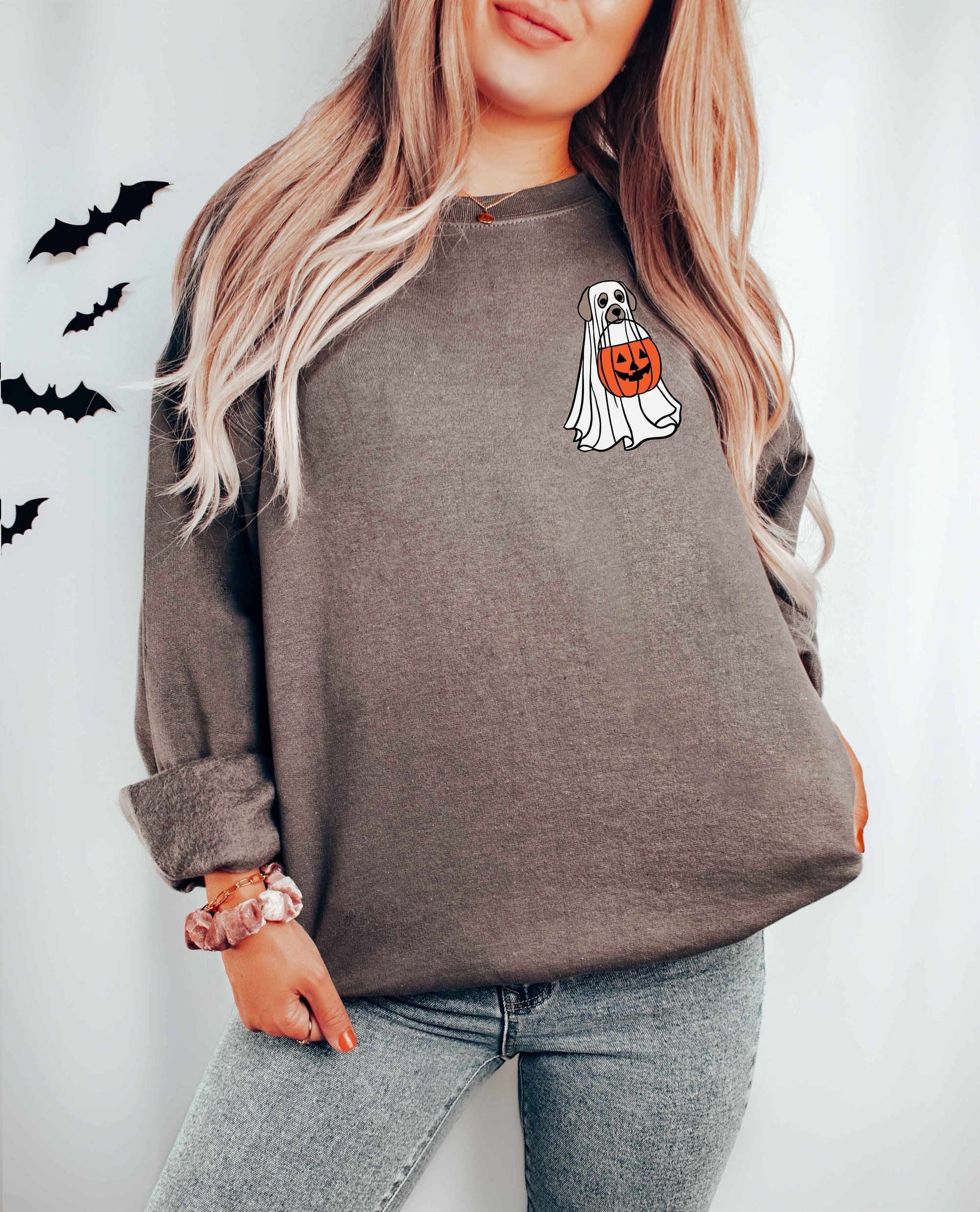 Pocket Size Halloween Ghost Dog Sweatshirt image 3