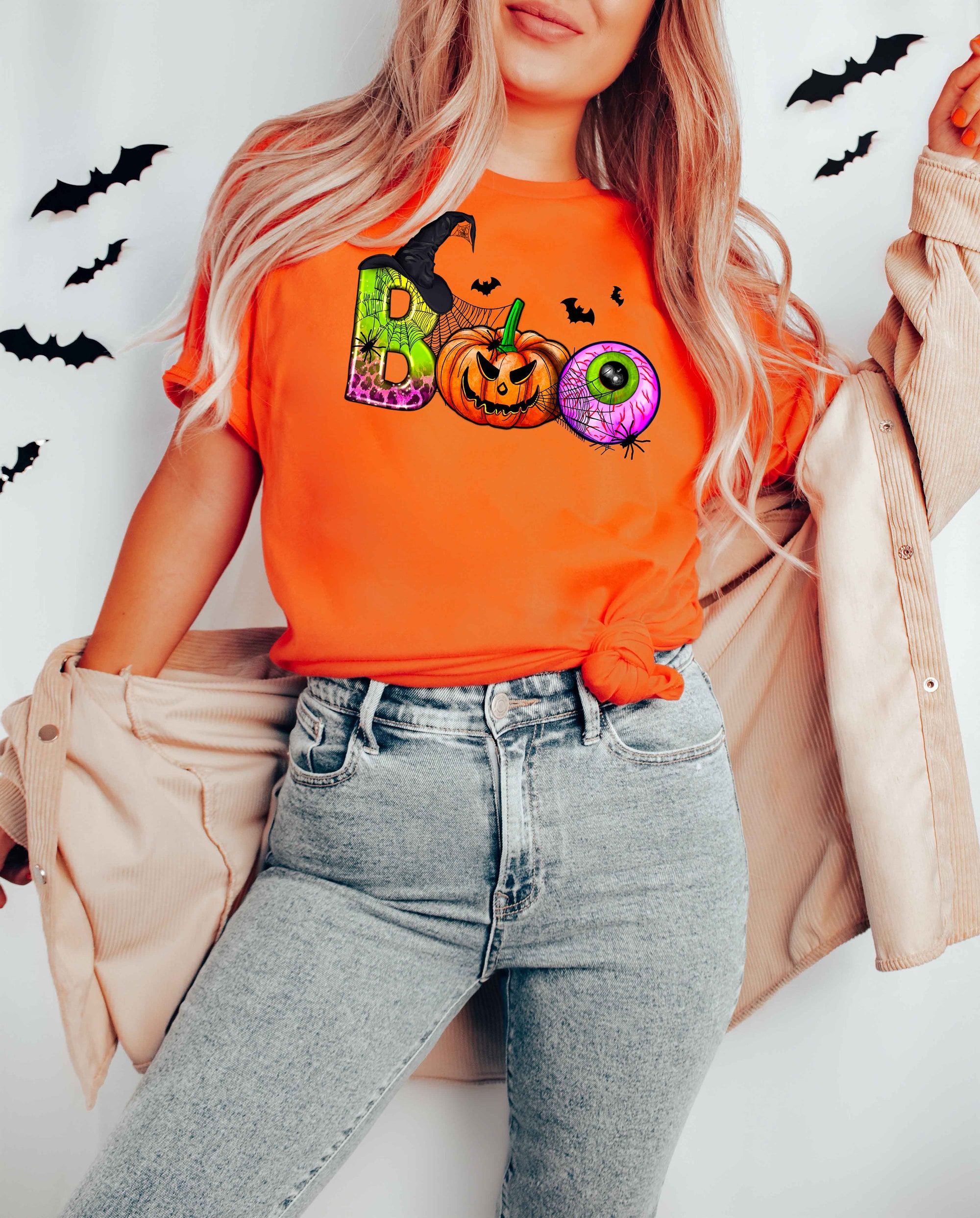 Halloween Boo Rainbow Party T-shirt image 1