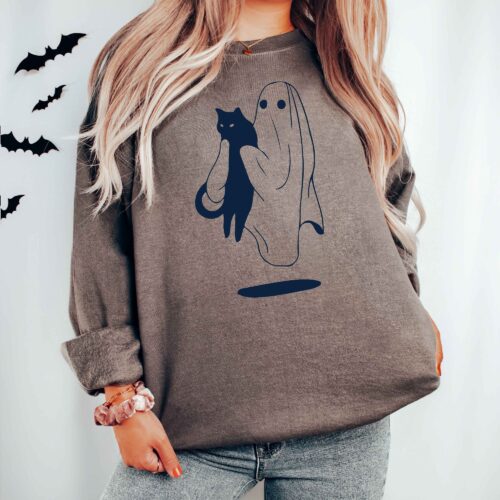 Halloween Cat Sweatshirt image 0